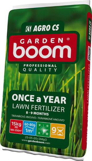 Celoroční trávníkové hnojivo Garden Bomm Once a Year